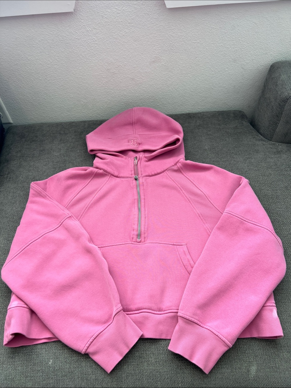 lululemon athletica Pink Half-Zip Hooded Sweatshirt